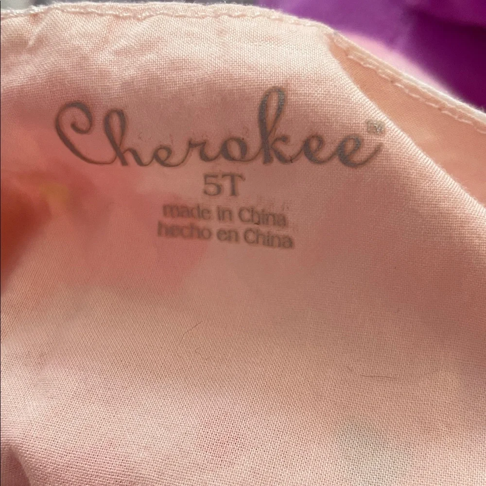 Cherokee Pink Floral Sleeveless Dress With Tulle in Skirt size 5T